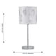 image 7 of Set of 2 Chrome Touch Operated Table Lamps with White Fern Shades Chrome | White