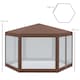 image 5 of Outsunny Hexagonal Garden Gazebo Party Tent Patio Marquee Canopy