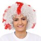 image 1 of Pack of 6 England Supporters Curly Wig Red | One Size