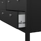 image 9 of Madrid Double Dresser 4+4 Drawers in Matt Black