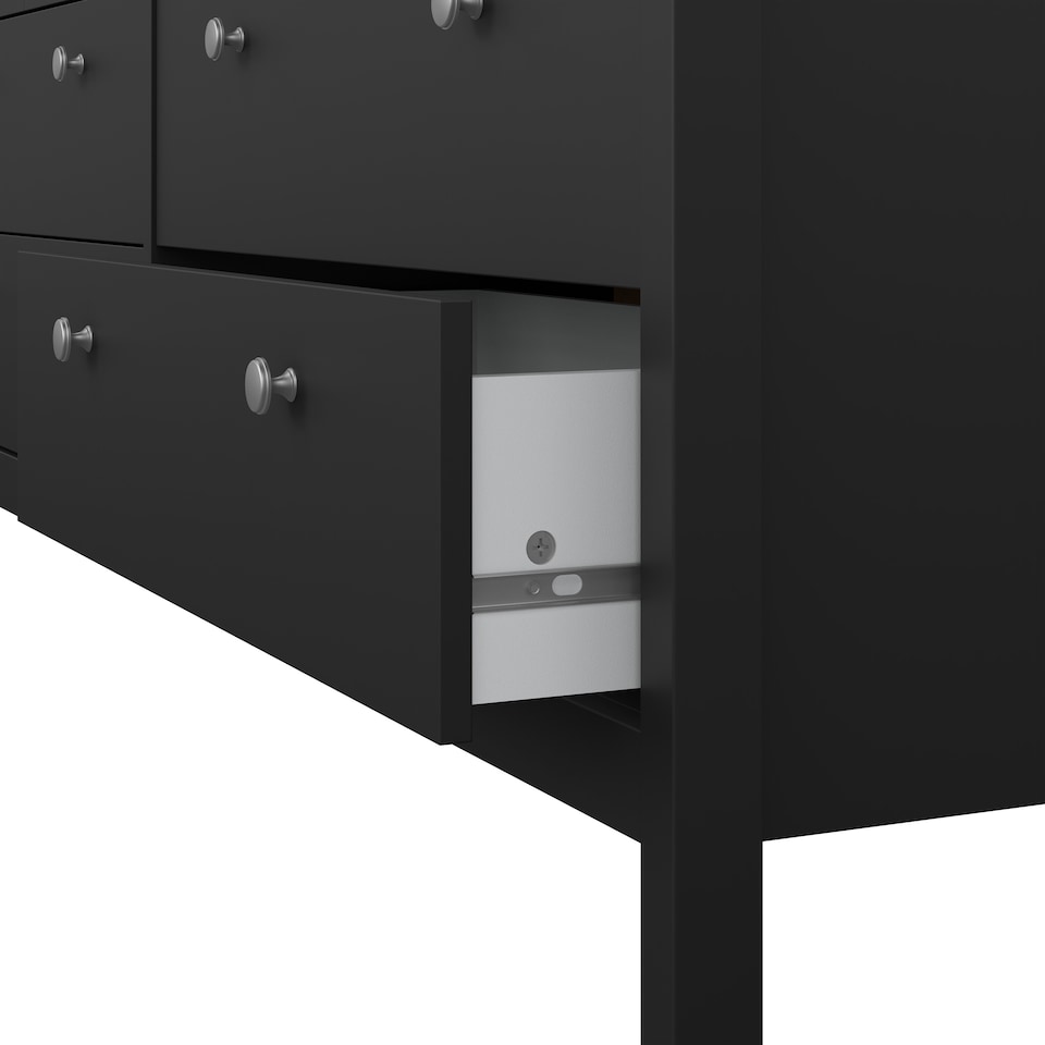 image 1 of Madrid Double Dresser 4+4 Drawers in Matt Black