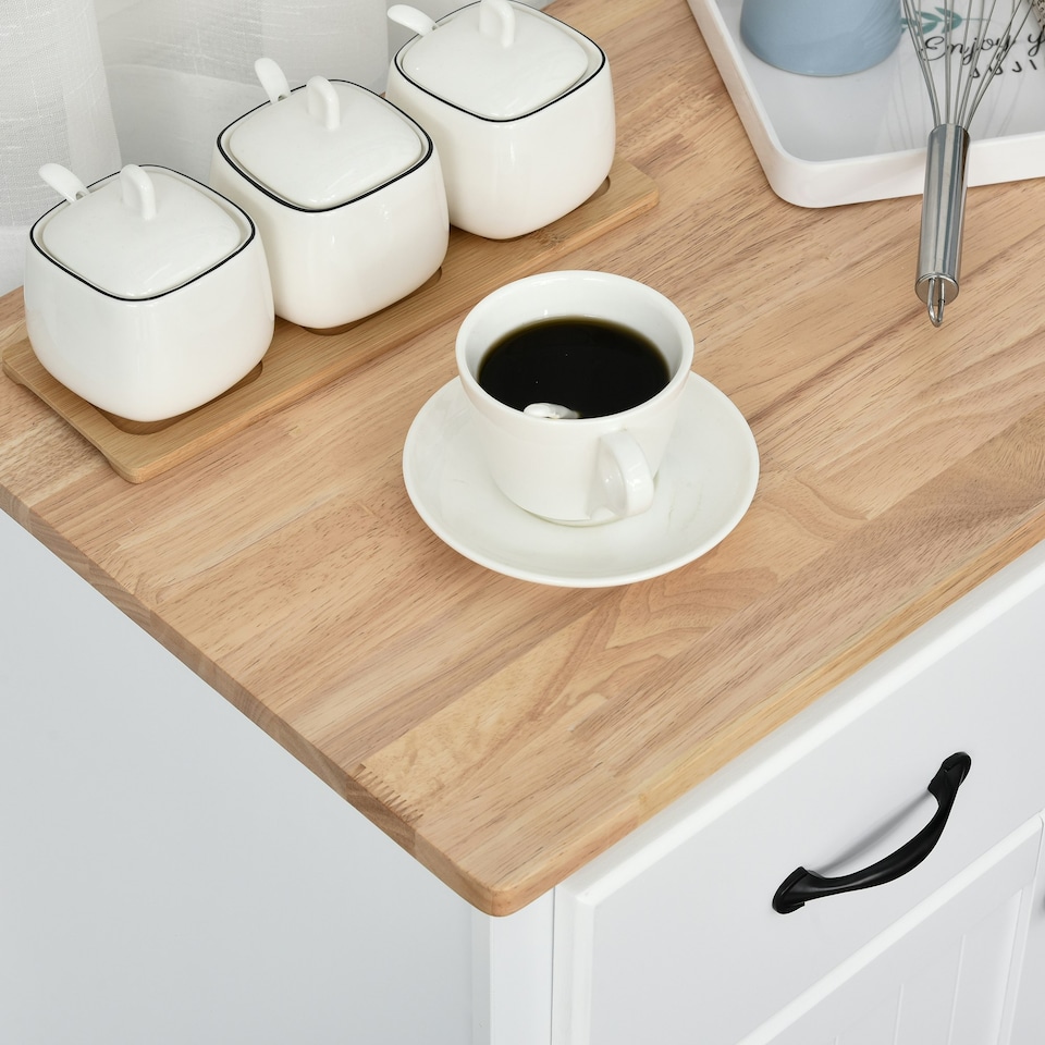 image 1 of HOMCOM Simple Kitchen Cupboard Storage Cabinet w/ Drawer Living & Dining Room