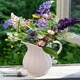 image 1 of Ceramic Fluted White Jug Vase White