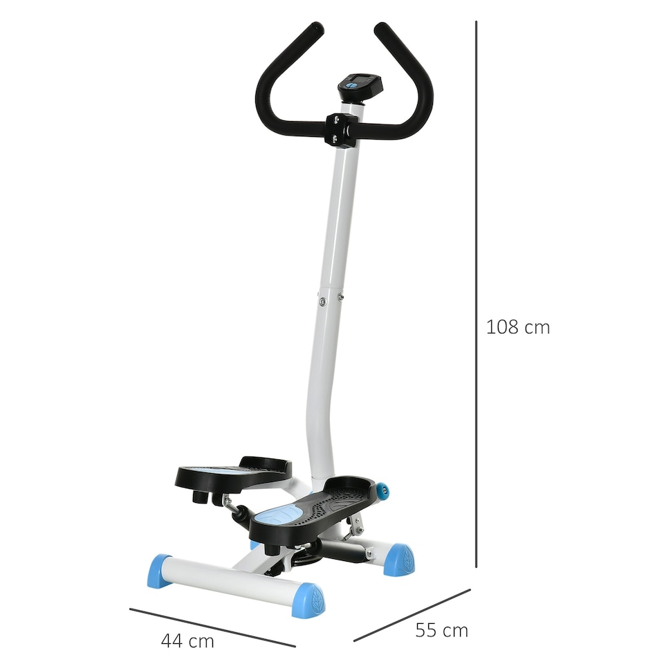 image 1 of HOMCOM Twister Stepper Step Machine with LCD Screen - Blue