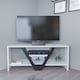 image 2 of Decorotika Karin Corner TV Unit for TVs up to 45 inches | Multi | Black and White