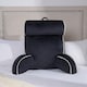 image 2 of OHS Piped Edge Reading Pillow with Head Rest Back Support Bed Sofa | Black