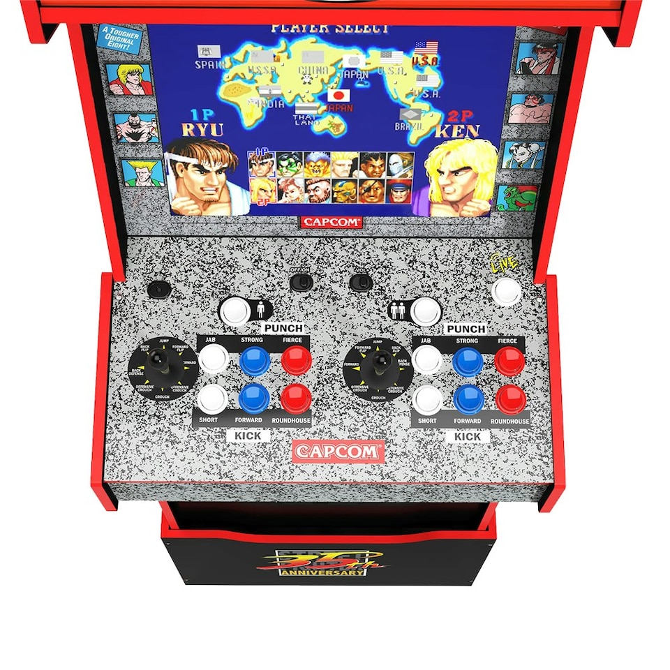 image 1 of Arcade1Up Street Fighter Turbo Legacy Yoga Flame 14-in-1 Wifi Enabled Arcade Machine Orange