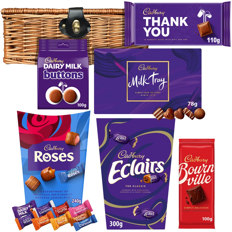 image 1 of Cadbury "Thank You" Chocolate Basket