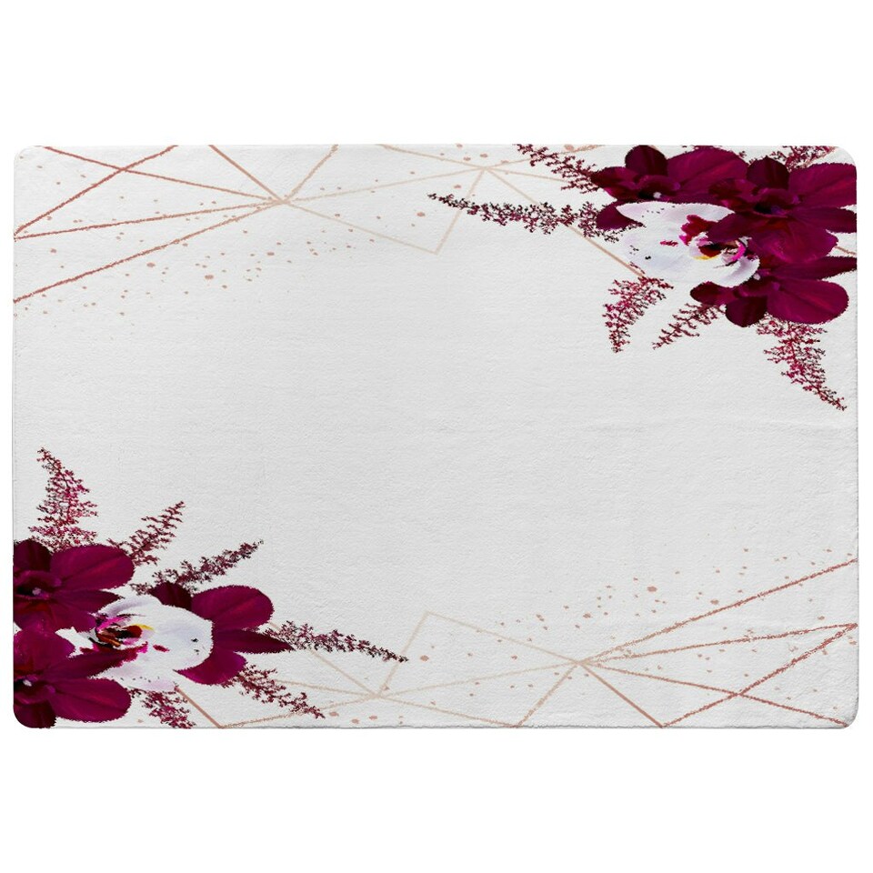 image 1 of Geometrics & Flowers (Rug) Pink | XL: 160x230cm