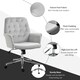 image 4 of Vinsetto Swivel Computer Chair with Arm and Tufted Backrest, Light Grey