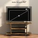 image 6 of HOMCOM Modern TV Cabinet Stand Storage Shelves Table Mobile Rustic Brown