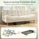 image 9 of COSTWAY Foldable Bed Frame Portable Folding Bed with Headboard   Footboard Black