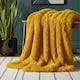 image 2 of Cuddly Extra Fluffy Throw Ultra Soft Plush Blanket for Sofa Bed Home Decor | Yellow