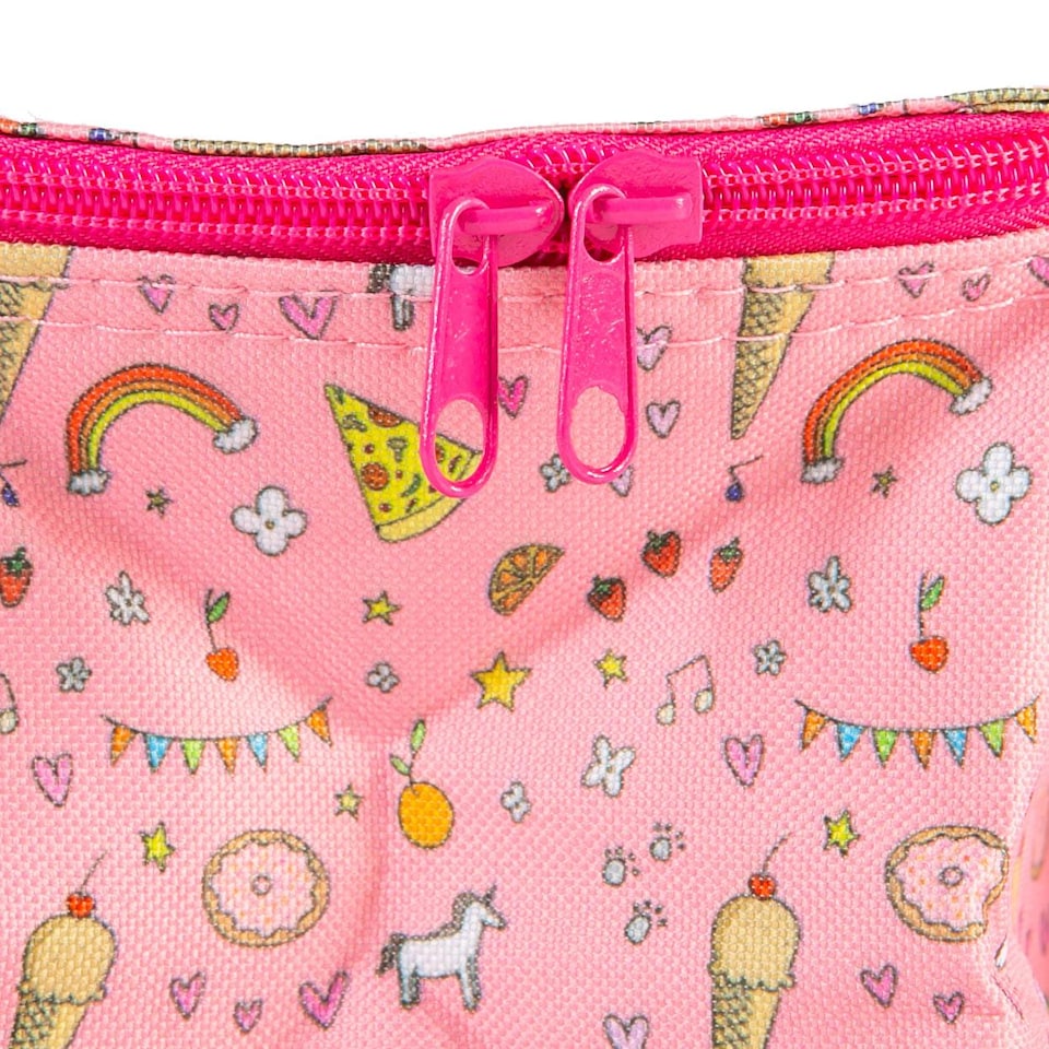 image 1 of Tiny Dining Insulated Lunch Bag - Sketchbook Design - Foil Lined School Picnic Cooler Cool Tote Bag