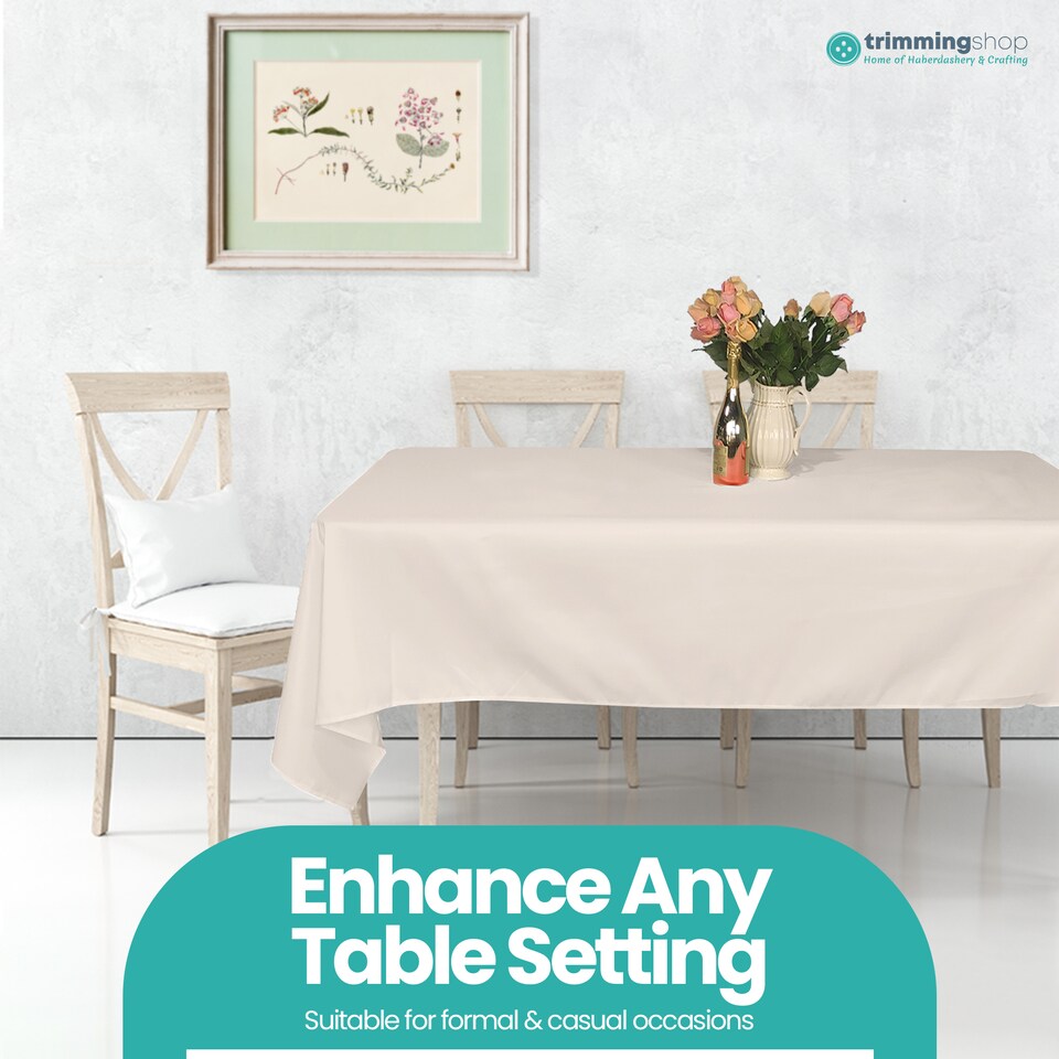 image 1 of 10pcs Rectangle Tablecloth Premium Polyester Tablecover - 90 x 132 Inch