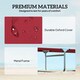 image 6 of Outsunny Foldable Sun Lounger Set of 2, 4 Level Adjustable Backrest | Red