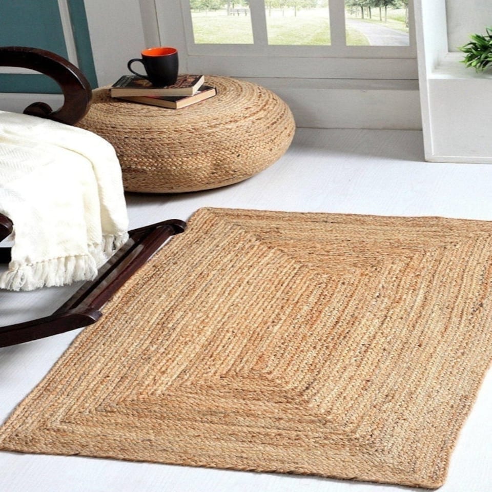 DHAKA Area Kitchen Rug Hand Woven - Jute - L75 x W120 Brown