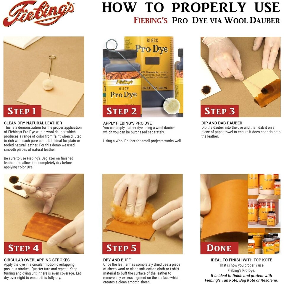 image 1 of Fiebing's Pro Dye - Professional Oil-Based Leather Colour Dyes 4oz | Brown | Mahogany