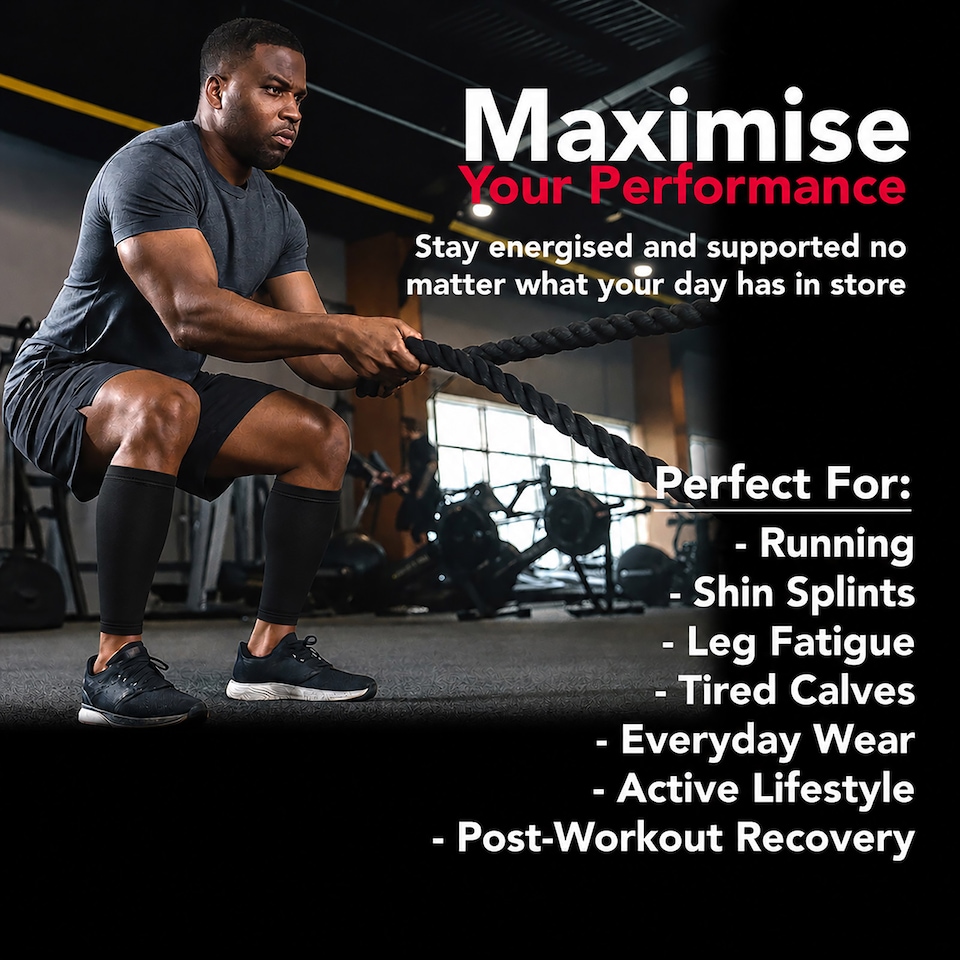 image 1 of aZengear Calf Support Compression Sleeves (Pair) for Women, Men, Running, Shin Splints