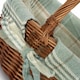 image 4 of Double Steamed Oval Wicker Shopping Basket Cream Tartan Lining | Cream | Cream