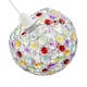 image 3 of Modern Round Globe Easy Fit Pendant Shade with Small Multi Acrylic Bead Jewels | Multi | Multi-coloured | 1