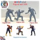 image 1 of Trackside Unpainted Figures Male Car Washers x 3 Scenery Set 120 1:32 Wasp