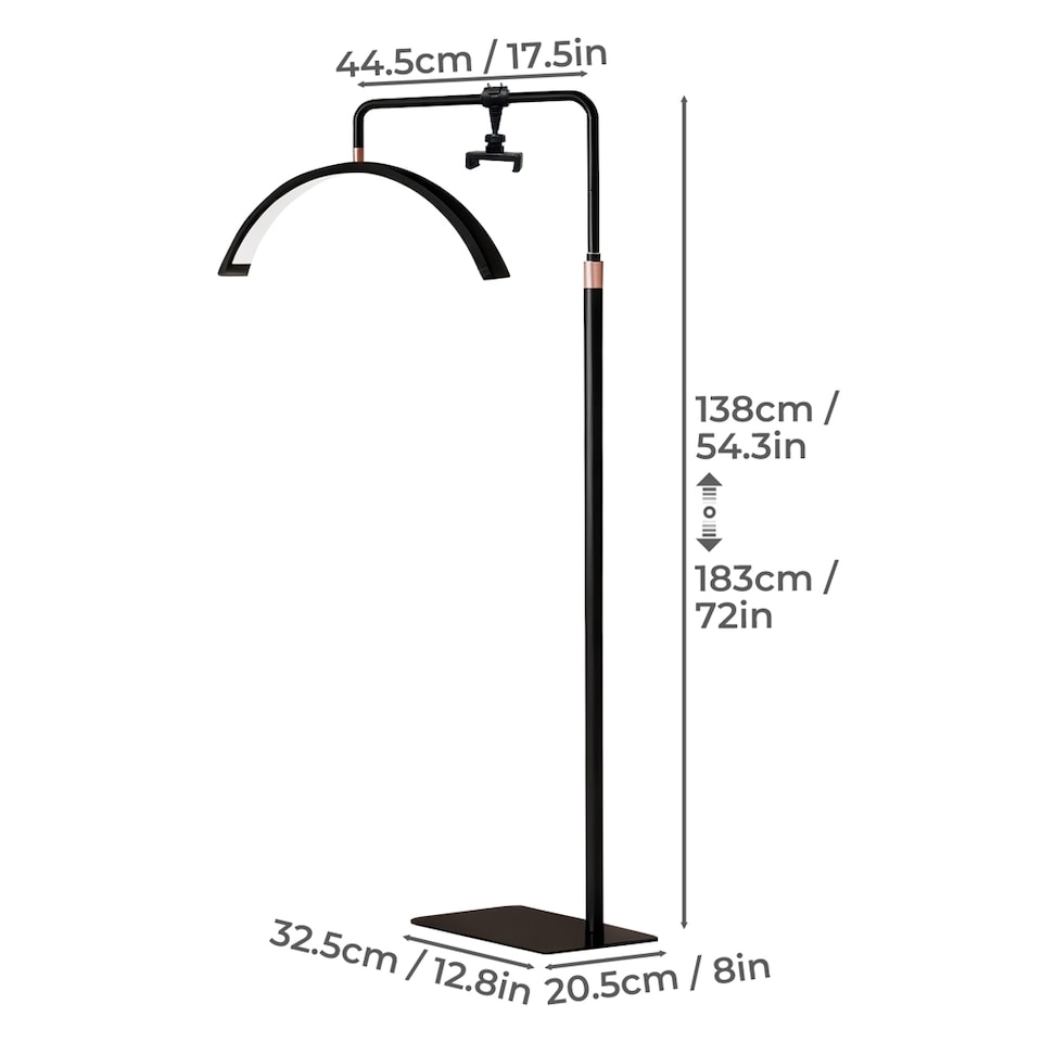 image 1 of Emitto LED Lash Light Half Moon Lamp for Lash Extension Tattoo Beauty Salon