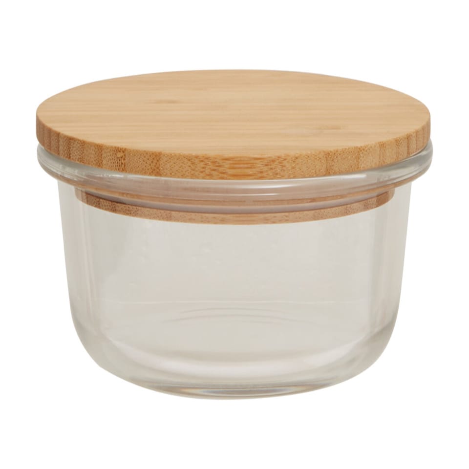 image 1 of Freska 400ml Glass Container With Bamboo Lid
