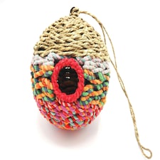 Munja & Sari Round Shaped Jute Bird Box Nester Multi