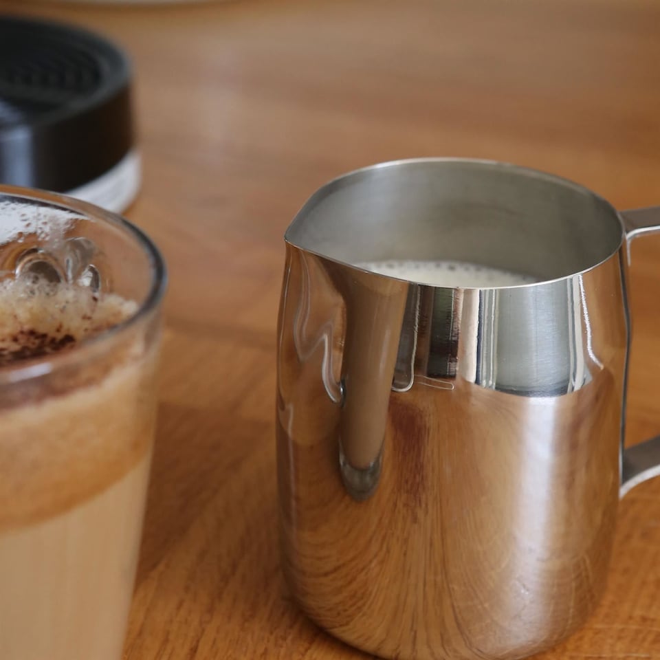 image 1 of Argon Tableware Stainless Steel Milk Jug - 410ml