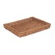 image 1 of Wicker Light Steamed Flat Serving Tray | Brown | Brown | One Size