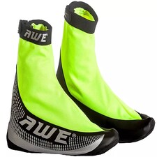 AWE Bike Shoe Cover Neoprene/PU Reflective Neon/Black/Silver Waterproof Size 7-9