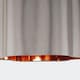 image 4 of First Choice Lighting Grey with Copper Inner Scalloped Pendant Shade Grey | Chrome