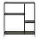 image 2 of Newcastle Asymmetrical Bookcase with 3 Shelves in Matt Black