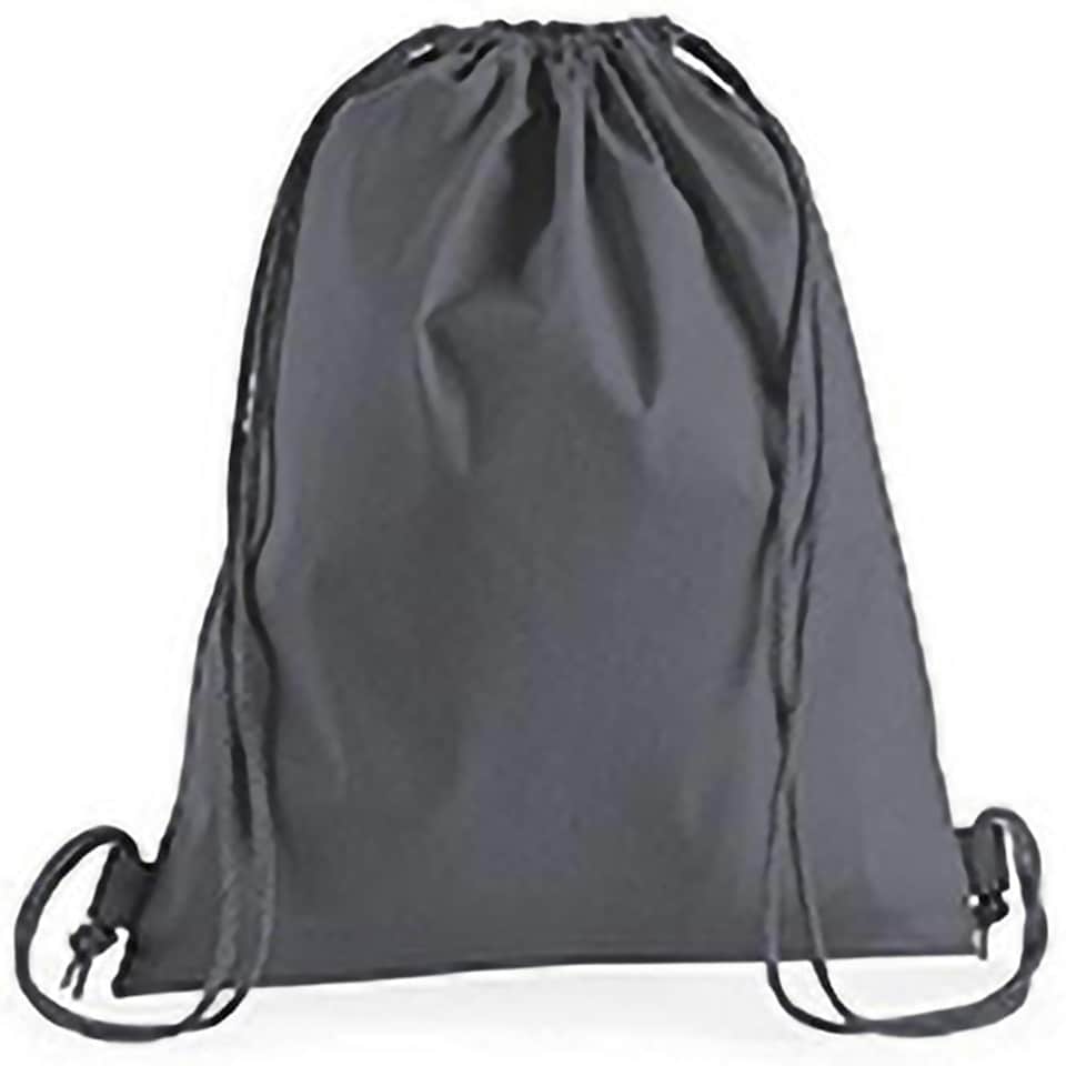 image 1 of Westford Mill Organic Premium Cotton Gym Sack - Graphite - One Size | Black | One Size