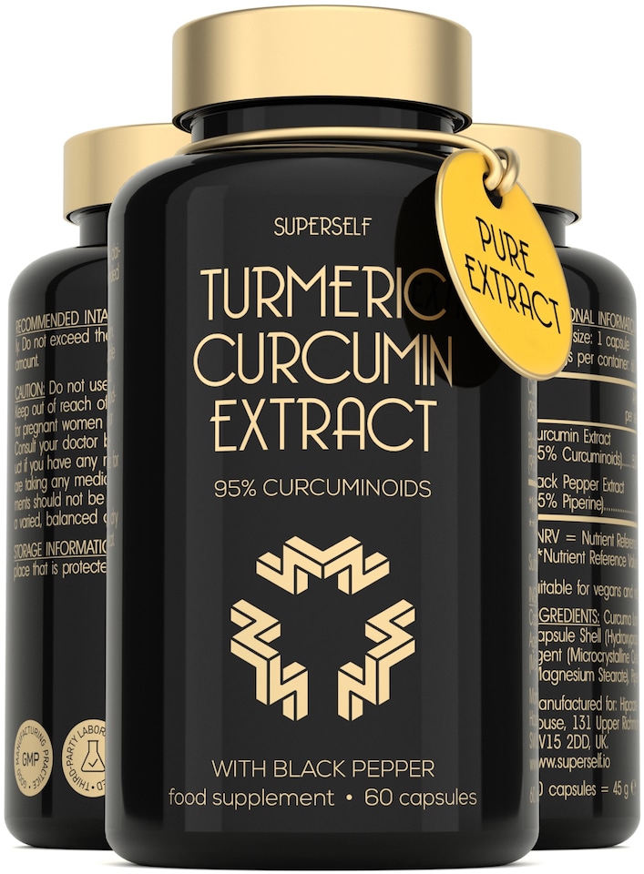 image 1 of SuperSelf Turmeric Curcumin 60 Capsules