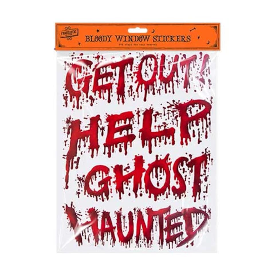Bloody Words Halloween Window Stickers