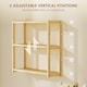 image 6 of HOMCOM 3-Tier Bamboo Bathroom Storage Shelf, Wall-Mounted or Stand, Display Stand Shelving Unit with Adjustable Rack for Kitchen Bathroom Living Room, Natural