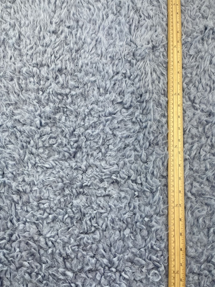 Blue Plush Faux Fur Fabric for Dressmaking, Toy Making, 145cm / 57" Wide - per metre