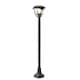 image 3 of CGC Lighting Lara Black Solar Outdoor Post Light 1.2 m - Warm White LED IP44 | Black | Black | Height: 1.2 m, diameter: 16.6 cm