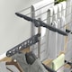 image 8 of HOMCOM 3-Tier Large Clothes Airer Stainless Steel Clothes Drying Rack Grey