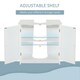 image 4 of HOMCOM Basin Sink Vanity Cabinet Toilet Bathroom Shelf Door Storage Wooden 
