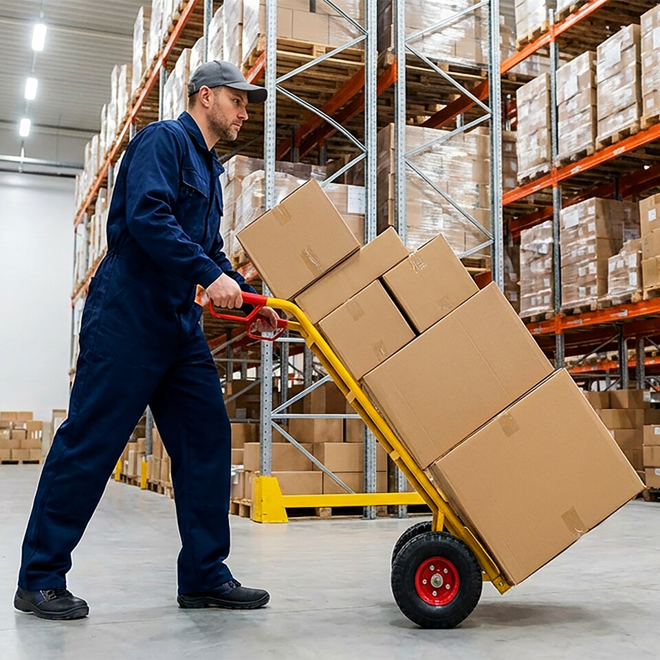 image 1 of Hand Truck Sack Trolley Heavy Duty 200kg Load Steel Frame Wolf