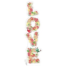 Floral Love Letters Cardboard Cutout 182cm