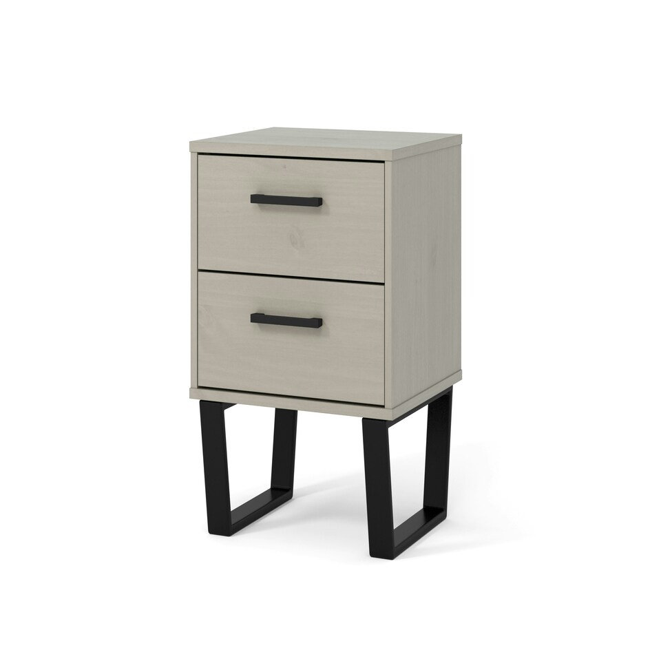 image 1 of Texas, 2 Drawer Bedside Cabinet Grey