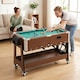 image 2 of SPORTNOW 3 in 1 Reversible Multi Game Table with Lockable Wheels and Shelf