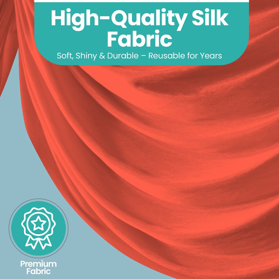 image 1 of 3M Ice Silk Wedding Drapery, Detachable Backdrop Curtain - 1pc