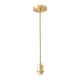 image 4 of ValueLights Shaw Brushed Gold Adjustable Single Pendant Ceiling Light Gold