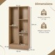 image 2 of COSTWAY 5-Cube Bookcase Wooden Storage Organizer White Yellow