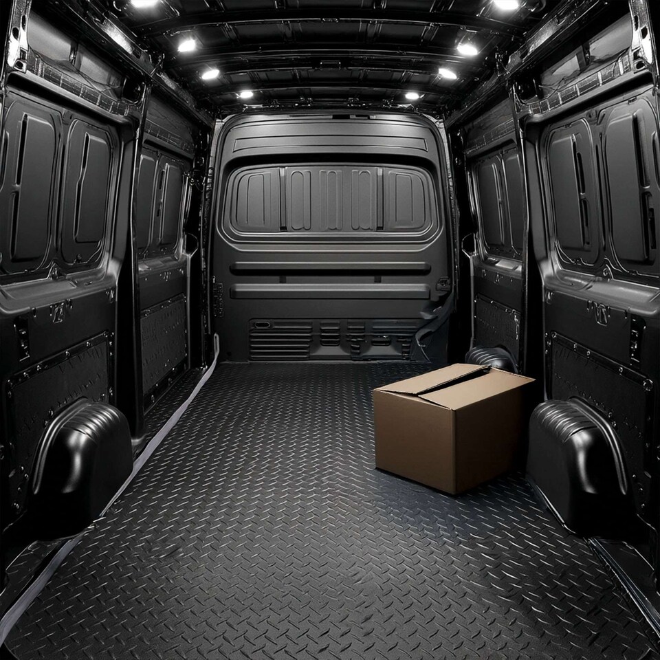 image 1 of Heavy Duty Diamond Pattern Rubber Flooring | Black | 11m